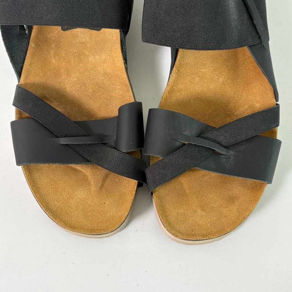 Plakton Sandals Womens Size 8 EU 39 Black Strappy‎ Comfort Gel Touch - Picture 2 of 9